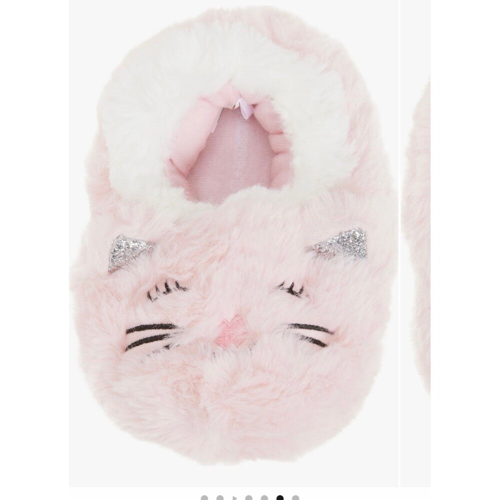 Tucker & Tater Kitty Cat Girls Fuzzy Slippers Size 11/12